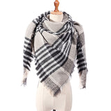 2019 women scarf fashion plaid winter scarves for ladies cashmere shawls wraps warm neck Triangle Bandage pashmina