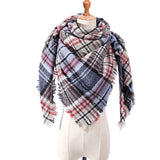 2019 women scarf fashion plaid winter scarves for ladies cashmere shawls wraps warm neck Triangle Bandage pashmina