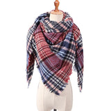 2019 women scarf fashion plaid winter scarves for ladies cashmere shawls wraps warm neck Triangle Bandage pashmina