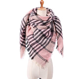 2019 women scarf fashion plaid winter scarves for ladies cashmere shawls wraps warm neck Triangle Bandage pashmina