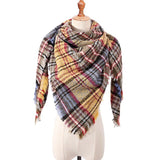 2019 women scarf fashion plaid winter scarves for ladies cashmere shawls wraps warm neck Triangle Bandage pashmina