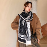2020 New Winter Scarf Iron Tower Cashmere Shawl Women's Warm Double-Sided Thick Foulard Lady Fashion Bandana Female Pashmina