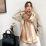 2020 New Winter Scarf Iron Tower Cashmere Shawl Women's Warm Double-Sided Thick Foulard Lady Fashion Bandana Female Pashmina