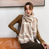 2020 New Winter Scarf Iron Tower Cashmere Shawl Women's Warm Double-Sided Thick Foulard Lady Fashion Bandana Female Pashmina