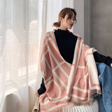 2020 New Winter Scarf Iron Tower Cashmere Shawl Women's Warm Double-Sided Thick Foulard Lady Fashion Bandana Female Pashmina