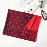Women Solid Color Soft Hairball Scarf Oversize Cashmere Scarves Ladies Shawl Wrap Winter Pashmina Female Hijab Headband Muffler