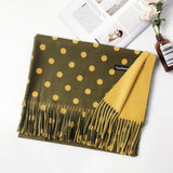 Women Solid Color Soft Hairball Scarf Oversize Cashmere Scarves Ladies Shawl Wrap Winter Pashmina Female Hijab Headband Muffler