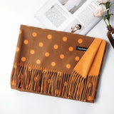 Women Solid Color Soft Hairball Scarf Oversize Cashmere Scarves Ladies Shawl Wrap Winter Pashmina Female Hijab Headband Muffler