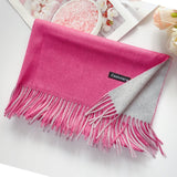 Women Solid Color Soft Hairball Scarf Oversize Cashmere Scarves Ladies Shawl Wrap Winter Pashmina Female Hijab Headband Muffler
