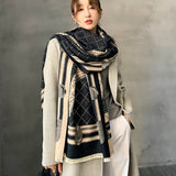 2020 Luxury Brand Scarf Hijab Women Winter Cashmere Thick Shawl Warm Bandana Scarves Female Pashmina Blanket