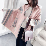 2020 Luxury Brand Scarf Hijab Women Winter Cashmere Thick Shawl Warm Bandana Scarves Female Pashmina Blanket