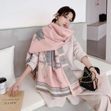 2020 Luxury Brand Scarf Hijab Women Winter Cashmere Thick Shawl Warm Bandana Scarves Female Pashmina Blanket