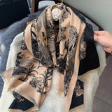 2020 Luxury Brand Scarf Hijab Women Winter Cashmere Thick Shawl Warm Bandana Scarves Female Pashmina Blanket